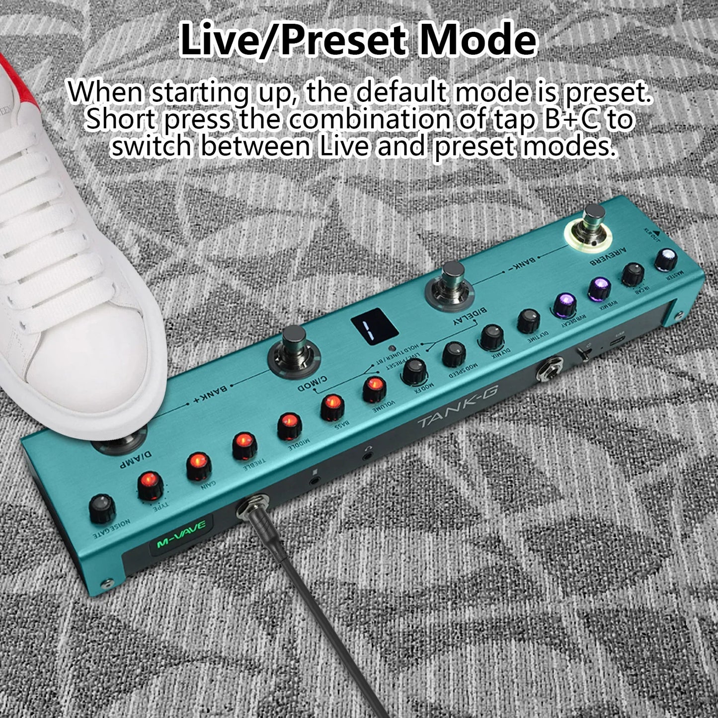 M VAVE Tank G/B Multi-Effects Pedal for Guitar
