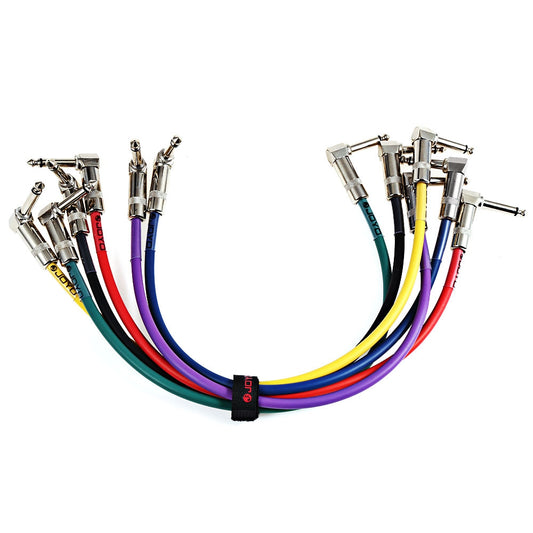 JOYO CM-05 6pcs 1.2Ft Shielded Mono Guitar Patch Cable