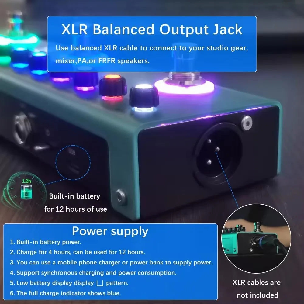M VAVE Tank G/B Multi-Effects Pedal for Guitar